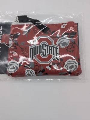 NIP Ohio State Buckeyes Coin Purse Zippered Block O Scarlet And Gray - Image 1 of 3