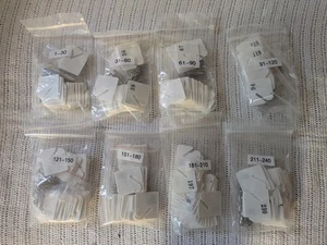 Lot KeKab Accessory Numbered Tags 1-240 with clips - Picture 1 of 5