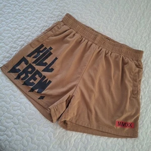 Kill Crew Shorts Brown Tan Bodybuilding Size Large Breathable Pockets Beach READ - Picture 1 of 14