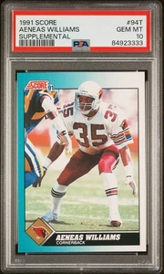 1991 SCORE SUPPLEMENTAL #94T AENAES WILLIAMS PSA 10 GEM MINT ROOKIE RC CARDINALS - Bild 1 von 2