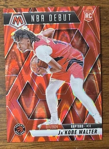 Ja’KOBE WALTER 2024-25 MOSAIC NBA DEBUT RED SEISMIC PRIZM/299 RAPTORS! - Picture 1 of 2