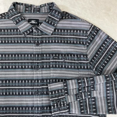 Camisa O’NEILL Pana Gris Azul Rayas Manga Larga Abotonada | Para Hombre Mediana Foto 1 de 4