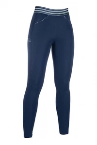Leggings de equitación para mujer Leggins de equitación Silicona Ribete completo PULL ON HKM azul oscuro - Imagen 1 de 2