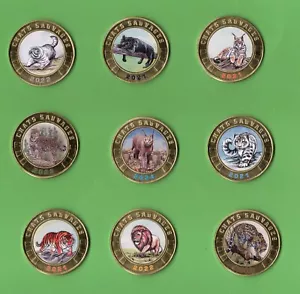 TROMELIN 2021 - 2024 moneda 3 francos gatos conjunto de 9 monedas - Imagen 1 de 2