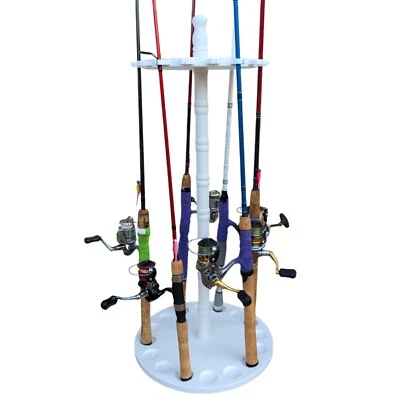 Pactrade Marine 16-Rod Vert Adjustable Fishing Rod Holder Rack for Garage, Home - Image 1 of 4