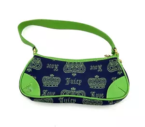 Vintage Rare Green Blue Juicy Couture Purse Handbag Mini Bag-FLAW - Picture 1 of 11