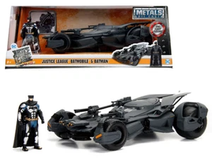 2017 Justice League Batmobile with diecast Batman Figure 1/24 Diecast By Jada - Picture 1 of 1