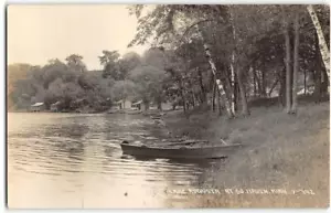 RPPC Lake Augusta, South Haven, Minnesota Cottages 1910s Antique Photo Postcard - Picture 1 of 2
