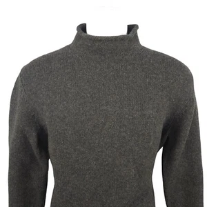 J. Rundhals Lammwolle Rollkragen Pullover weich warm Freizeit grau Herren Größe M - Bild 1 von 8