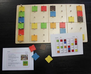 Denkspiel Sudoku Farbenpuzzle Holz Gesellschaftsspiel Brettspiel Made in Germany - Bild 1 von 4