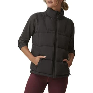BASS OUTDOOR Women’s Puffer Vest – Quilted Gilet with Front Zipper, Black, XL - Picture 1 of 4