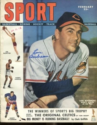 Lou Boudreau Signed 1949 Sport Magazine Autographed Indians Ex/MT Nice PSA/DNA - Image 1 of 2