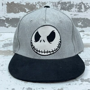 Disney Hat Cap Snap Back Gray Black Nightmare Before Christmas Jack Skeleton - Picture 1 of 9