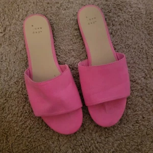 A New Day Heidi Slide Sandals - Women's Flats - Pink 8.5 - Picture 1 of 7