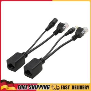 2 Stück POE-Adapterkabel RJ45-Injektor-Splitter Ethernet-Synthesizer-Separator - Photo 1/3