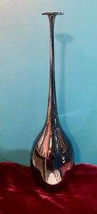 XL Z GALERIE Crane Neck VASE 23.5" BLACK /PURPLE REFLECTIVE EUC - Picture 1 of 17