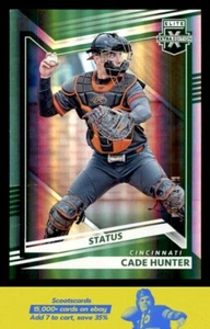 2022 Panini Elite Extra Edition Cade Hunter Status Green SN040/499 #153 CIN Reds - Picture 1 of 2
