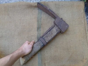 7,8 lb lHuge Enormous Antique Carpenter Adze Railroad Weathered Used Carpenters - Picture 1 of 12