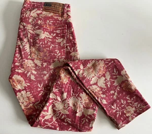 POLO RALPH LAUREN THE TOMPKINS MID RISE SKINNY JEANS FLORAL SIZE 28 - Picture 1 of 17
