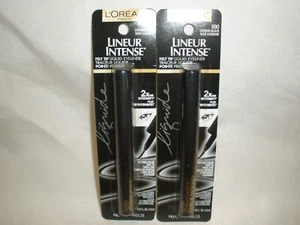 New Lot of 2 Loreal Lineur Intense Felt Tip Liquid Eyeliner 690 Carbon Black - Picture 1 of 2