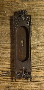 Rare Large Anique Schroeder “Marco” Cast Bronze Pocket Door Pull, c1890 - Picture 1 of 5