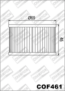 COF461 Ölfilter CHAMPION Kymco 250 Venox 250 2002 2003 2004 2005 2006 2007 - Picture 1 of 1