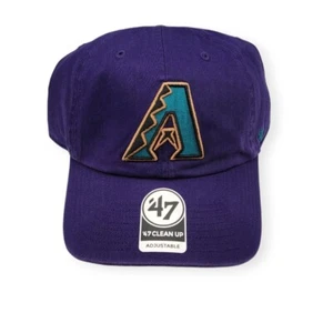 '47 Arizona Diamondbacks Clean Up Cooperstown Purple Adjustable Strap Hat Cap - Picture 1 of 6
