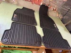 02-09 OEM Audi A4 All-weather All Season rubber floor mats mat set of 4 BLACK B6 - Picture 1 of 6