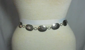 Old Vintage Navajo Native American Indian Sterling Silver Belt - Picture 1 of 11