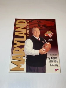 MARYLAND TERPS VS NORTH CAROLINA FOOTBALL SPIELTAGSPROGRAMM 1. September 2001 Friedgen - Bild 1 von 4