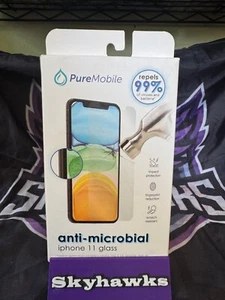 NEW PureMobile Anti-microbial invisible shield Glass iPhone 11 Scratch Resistant - Picture 1 of 4