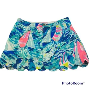 Lilly Pulitzer Colette Skort Sparkling Blue Hey Bay Bay Size 0 (32157A) - Picture 1 of 10