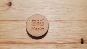 Einkaufswagen Chips - EKW - Korbchip - FSC Mix Biomarkt - Holz - Chip (#4) - Bild 1 von 2