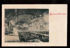 c1905 interior Tavern pub Munchen Germany postcard - Picture 1 of 1