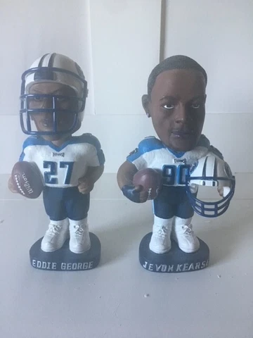 TENNESSEE TITANS BOBBLEHEADS JEVON KEARSE & EDDIE GEORGE OPENED NO BOXES Cover