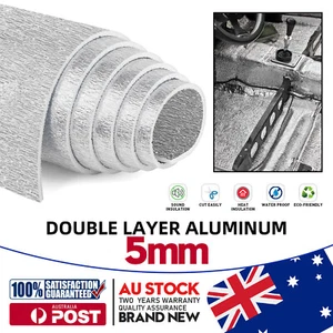 10M*1M Aluminium foil Double sided Sound Deadener 5MM Silvery Heat insulation - Picture 1 of 25