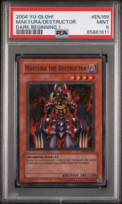 Yu Gi Oh Makyura The Destructor Mint PSA 9 Super Rare DB1-EN169 Yugioh Graded - Image 1 of 2