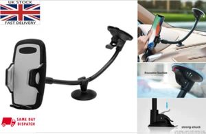 Gooseneck Flexible Long Arm 12.6'' Solid Car Truck Phone Mount Holder Windshield - Picture 1 of 9