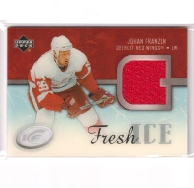 2005-06 Upper Deck Ice Fresh Ice Jersey Johan Franzen Detroit Red Wings - Image 1 of 2