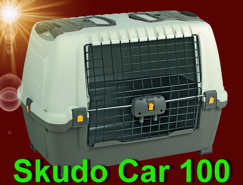 Hunde Transportbox 🐶 SKUDO CAR 100 🐶 Urlaub Reise Flugbox Hundebox - Bild 1 von 1