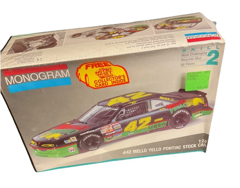 Monogram 1991 Vintage Mello Yellow Stock Car Kit 1/24 Kyle Petty #42 Model 2428 - Image 1 of 4