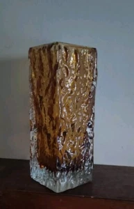 Rare Vladislav Urban Rosice 1969 pattern no. 1502 Rough Amber Czech Glass - Picture 1 of 7