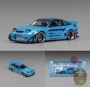 Modellino auto in lega Micro Turbo MT 1/64 NISSAN 180SX pressofuso regali esposizione giocattoli blu - Foto 1 di 7
