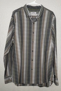 Tommy Bahama Button Up Shirt Men's XL Gray Plaid Long Sleeve Collared - Picture 1 of 4