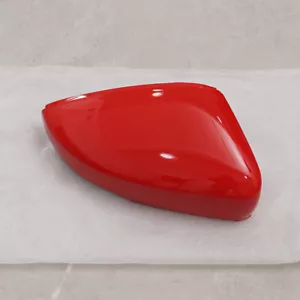 Red Right Driver Side Door Wing Mirror Cover Cap Case For VW Polo MK5 2009-2017 - Picture 1 of 12