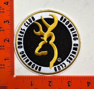 Browning Firearms Owners Club Embroidered Iron‑On/Sew‑On Patch - Picture 1 of 1
