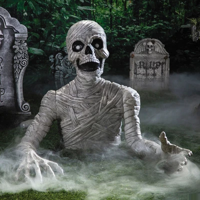 Out of Ground Reaching Mummy – Realistic Halloween Yard Decoration Prop 43"x35" - Image 1 of 2