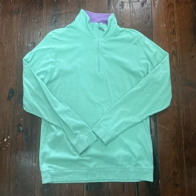 Columbia PFG regular feminino quarto médio zíper verde perfeito/roxo - Imagem 1 de 4