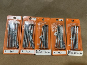 "Lote de 5 - 5 piezas - Tornillos para madera de cabeza plana chapados en zinc Phillips #8x3"" 21110" - Imagen 1 de 3