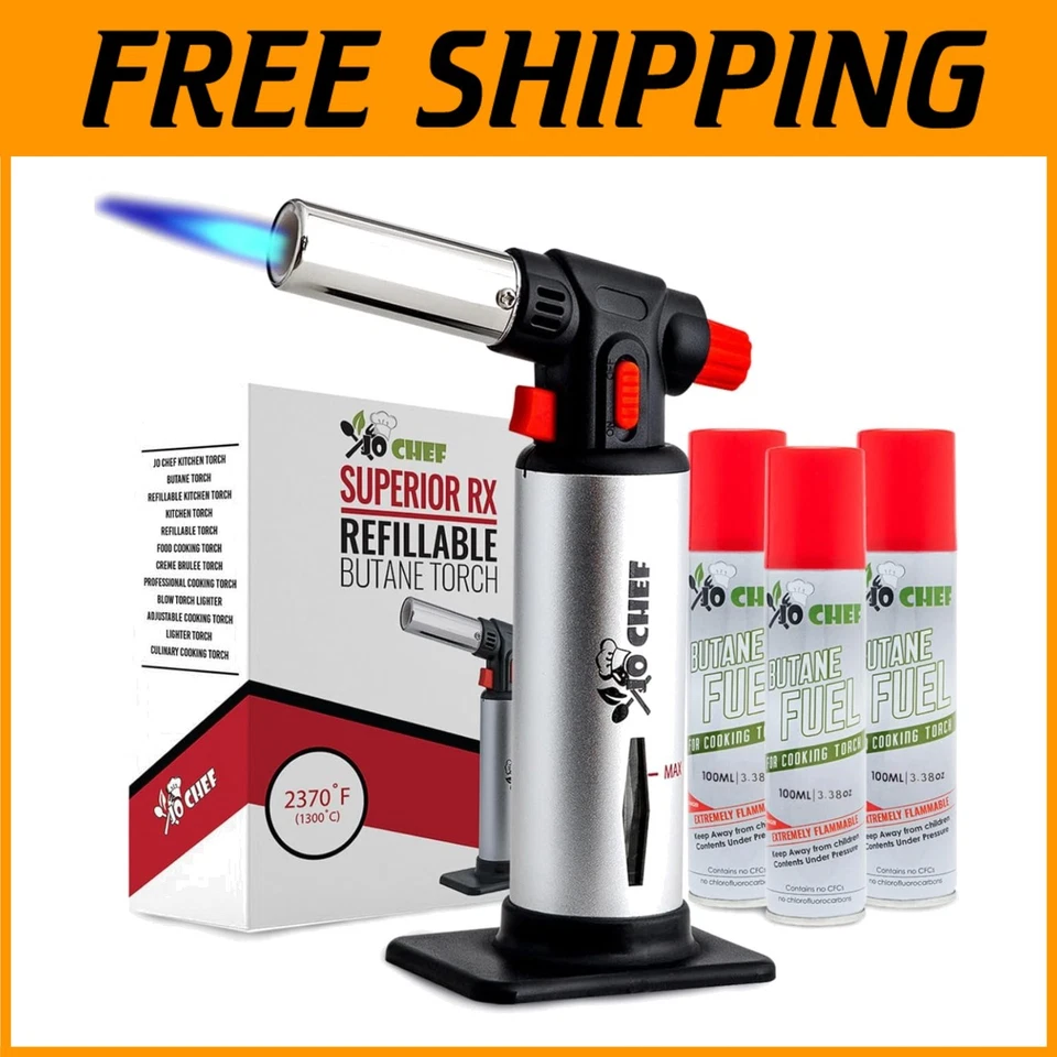Kitchen Torch With Butane - Refillable Creme Brulee Torch - Image 1 of 4